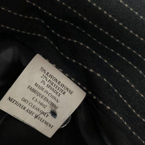 della spiga 6 blue and cream pinstripe pantsuit - Picture 2 of 8